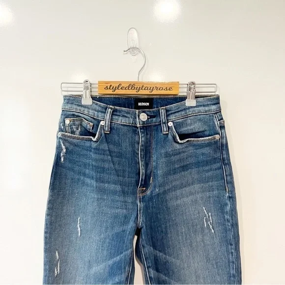 HUDSON Zooey High Rise Straight Leg Crop Jeans